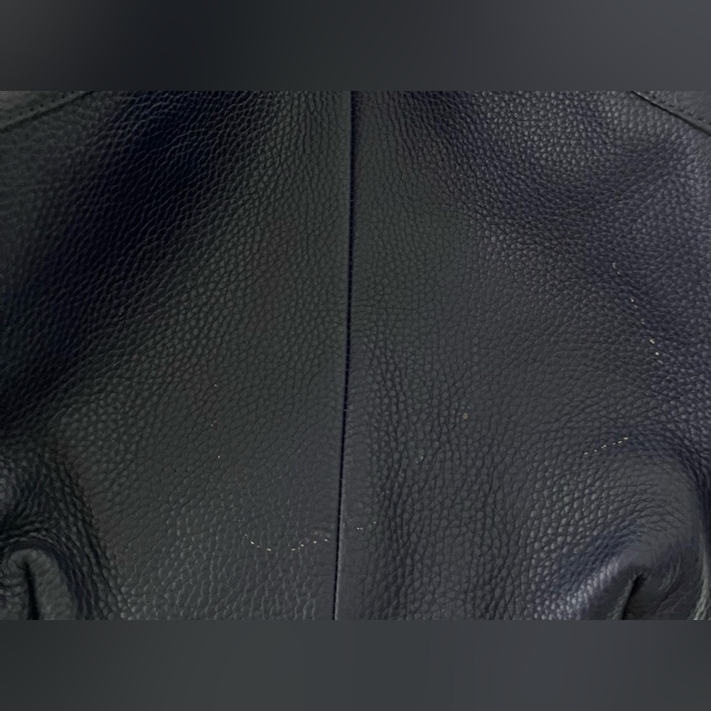 Margot New York Navy Blue Calf Hair Leather Hobo - Picture 3 of 6